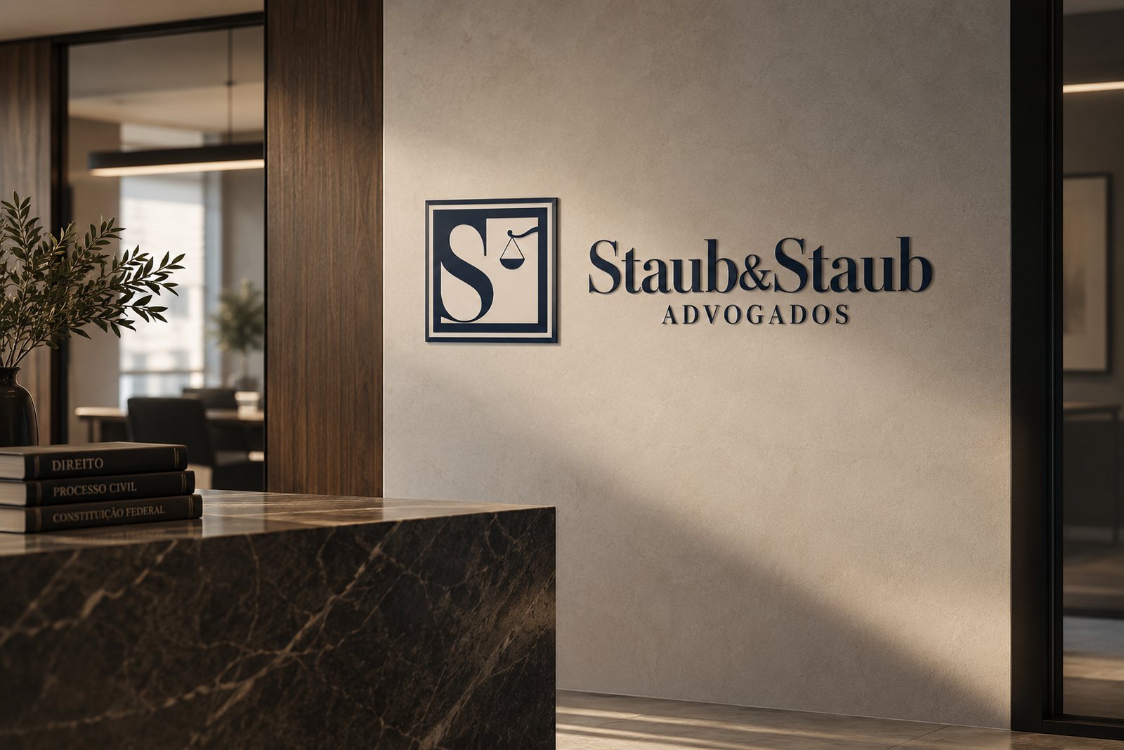 Recepção do escritório Staub & Staub Advogados